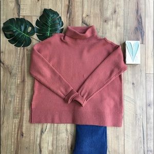 LOFT Burnt Orange Turtleneck Sweater